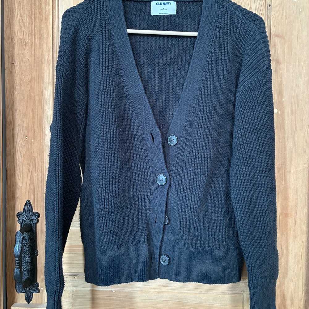 Old Navy Women's Black Knit Cardigan Sweater